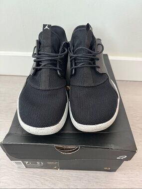 Jordan Eclipse BG Black Low-Top Casual Sneakers with White Speckled Midsole